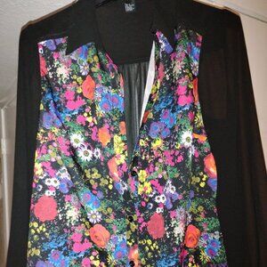 Womens Flower Sheer Blouse